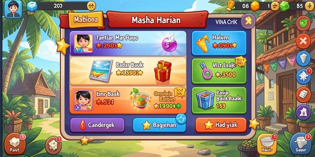 Interaksi seru antara pemain dalam permainan.