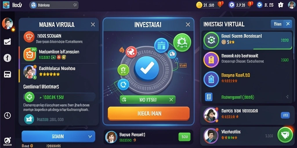 Menu utama dengan berbagai pilihan permainan.